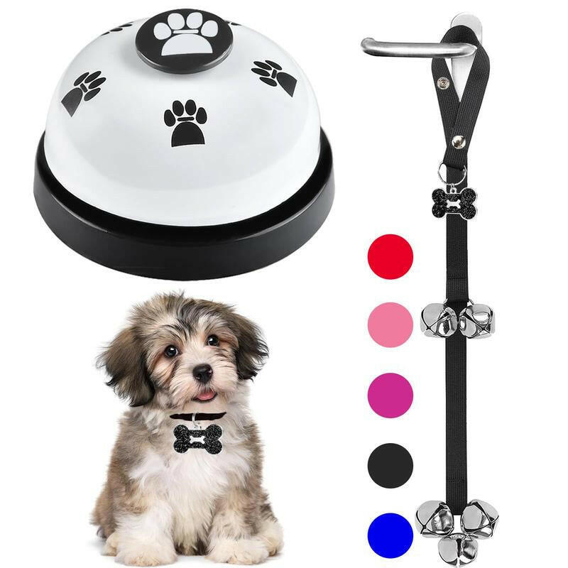 2-Pack Dog Door Bells for Effective Potty Training - Puppy Doorbell Jingle for Convenient Outdoor Access - Pet Accessories