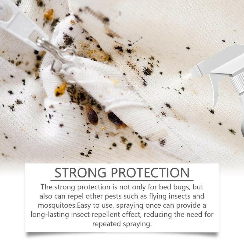 Jue-Fish Bedbug Spray Killer Bedbug Eliminator Dormitory Bed Bedroom Lice and Mite Spray Advanced Antibacterial Acting Low Odor