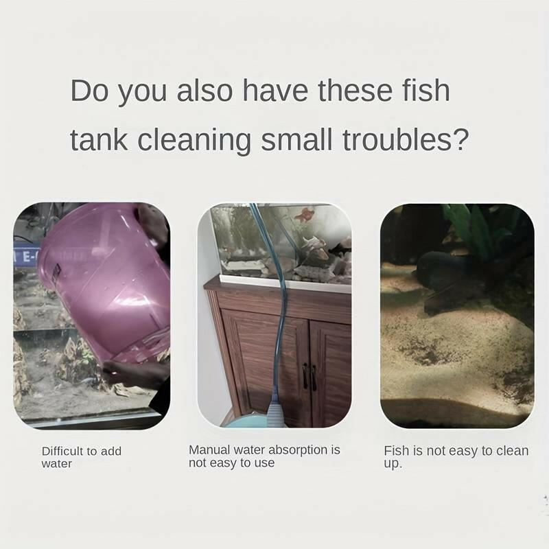 Water Change Sand Washerelectric Suction Deviceautomatic Pumpingsucking Fish Fecescleaning Aquarium Tools