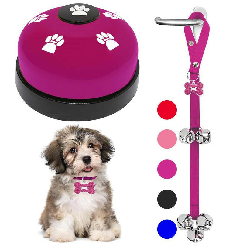 2-Pack Dog Door Bells for Effective Potty Training - Puppy Doorbell Jingle for Convenient Outdoor Access - Pet Accessories