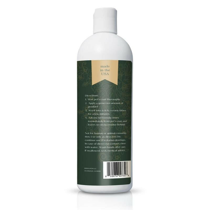 5-in-1 Dog Shampoo for Sensitive Skin – Cleansing, Conditioning, Deodorizing, Moisturizing, and Detangling with Coconut, Oatmeal, and Aloe – 16 Fl Oz