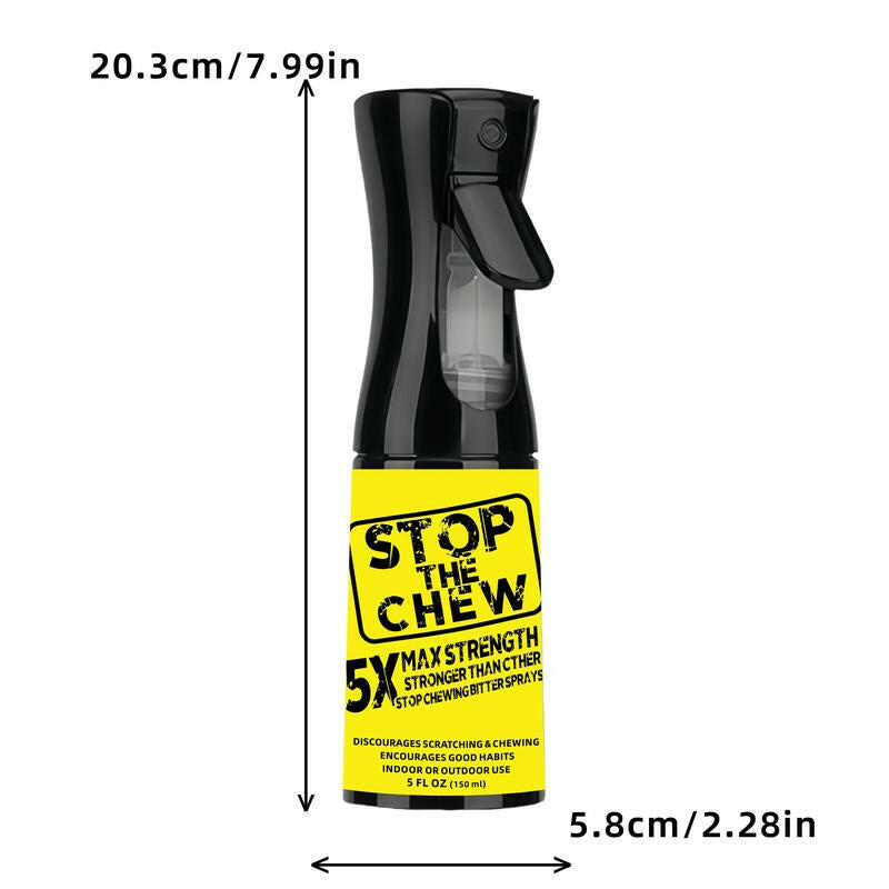 Stop the Chew Spray 5X Strength anti Chew Sprayfor Dogs - No Chew Spray for Puppies - Alcoholfree Dog Deterrent Spray - Bitter Spray for Dogs Tostop Chewing - Powerful No Chew Spray for Dogs