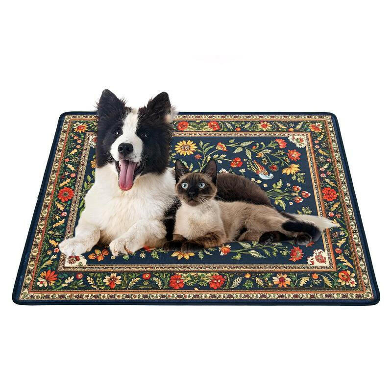Qeils Super Absorbent Washable Pee Pads for Dogs 2 Pack Green Long Wool Mat Reusable Puppy Pads for Potty Training Outdoorfun Paws Unscented Eco-Friendly