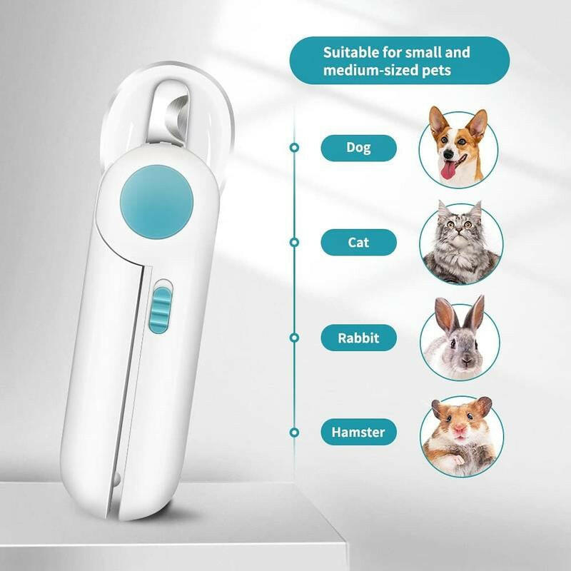 Dog Cat Nail Clippers and Trimmer Free Nail File Clippers with LED Light to Avoid Over-Cutting Nails