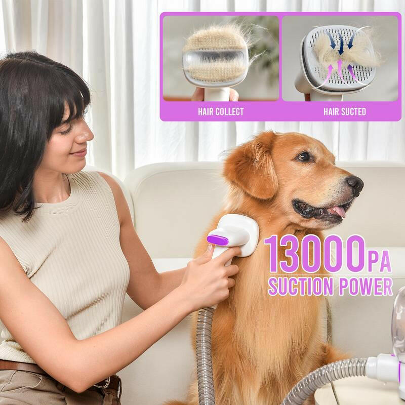 Geoorood Dog Grooming Vacuum Kit with 13000Pa Suction Power & 2.2L Dust Collection for Furry Animal Cleaning #Tiktokshopbacktoschool