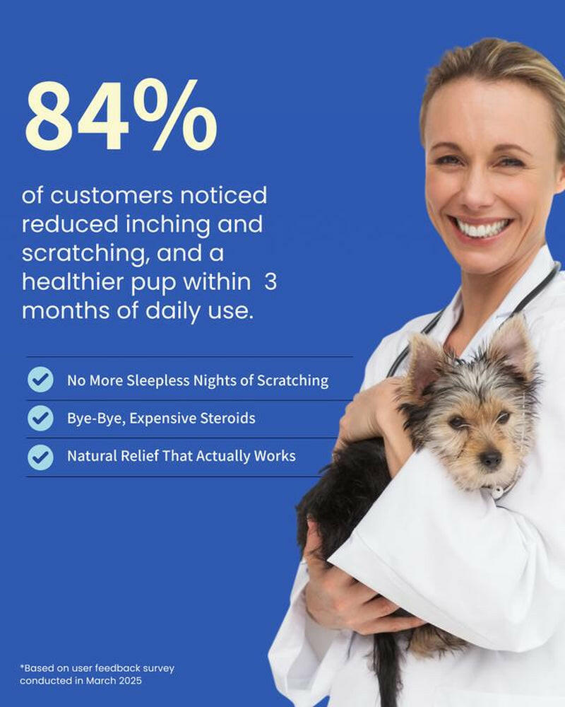 Daily 8 Multivitamin for Dogs - Probiotic for Dogs Itchy Skin - Allergy Chews for Dogs - 120 Chicken Flavor Chews with Salmon Oil & Quercetin - Dog Vitamin Supplement - Itch Relief Remedy