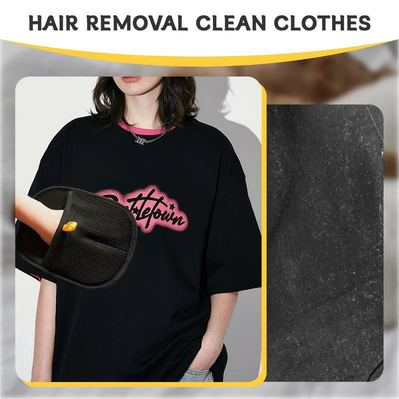 Gloves for Removing Pet Hair and Fluff - Featuring a Dual Brush Design, Specifically Designed for Cleaning Cat Hair, Reusable, Enhancing Comfort and Cleanliness in Your Home