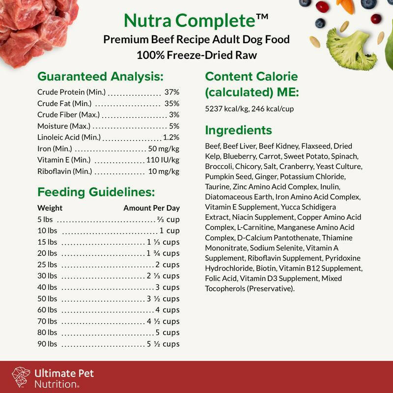Ultimate Pet Nutrition - Nutra Complete Beef