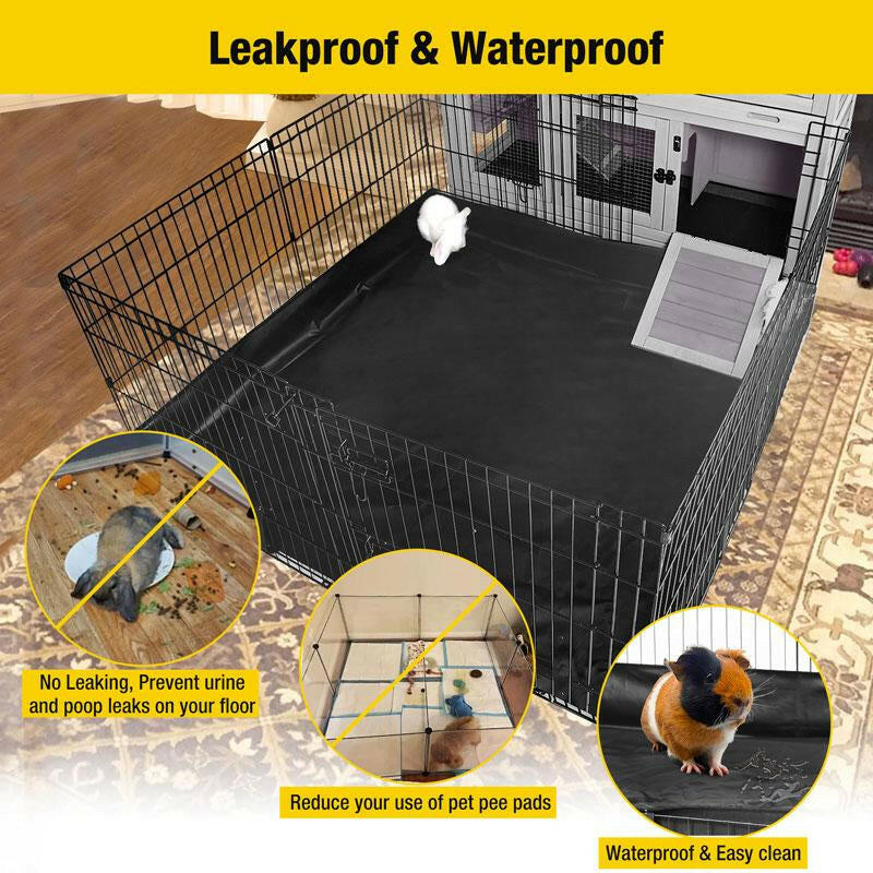 【On Sale】Aivituvin-Air71 Bunny Playpen| Guinea Pig Playpen with Floor,Petlife,Dog Playpen,Rabbit Playpen,Dog Crate,Metal Pet Fence with Pad