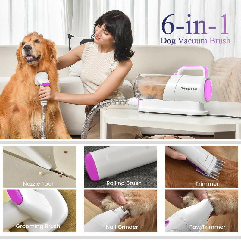 Geoorood Dog Grooming Vacuum Kit with 13000Pa Suction Power & 2.2L Dust Collection for Furry Animal Cleaning #Tiktokshopbacktoschool