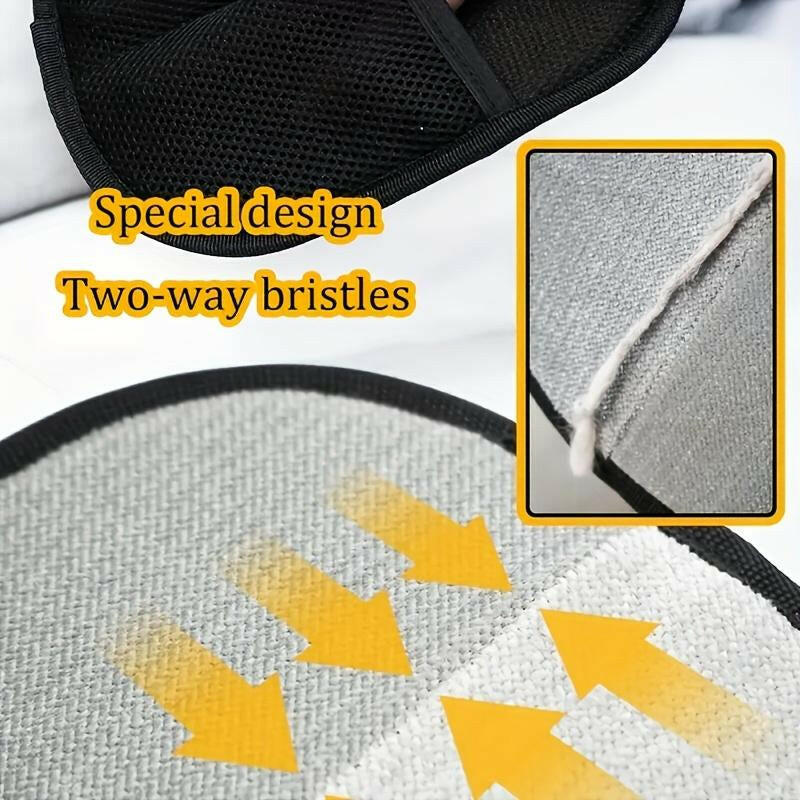 Gloves for Removing Pet Hair and Fluff - Featuring a Dual Brush Design, Specifically Designed for Cleaning Cat Hair, Reusable, Enhancing Comfort and Cleanliness in Your Home