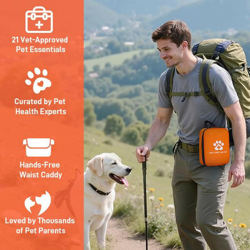 118PCS Dog & Cat First Aid Kit – Portable Pet Emergency Kit for Travel, Hiking, Camping, Outdoor Adventures & Car. Lightweight Compact Pet Medical Supplies for Wound Care, Safety & Survival – Ideal for Dogs, Cats & Small Pets
