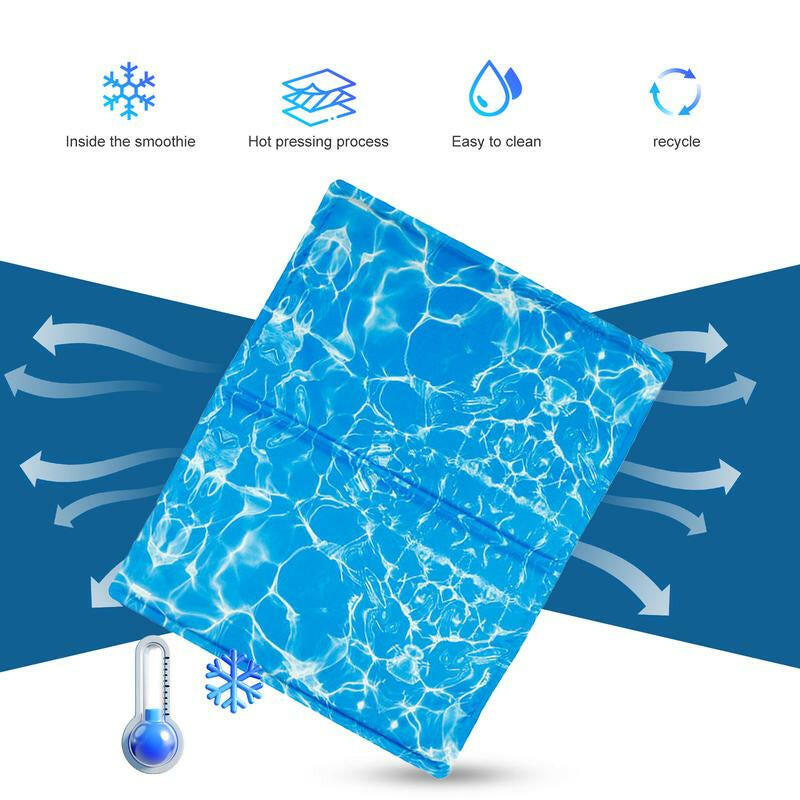2025 Summer Pet Cooling Pad - Eco-Friendly Large Dog & Cat Cooling Mat for Beds, Crates & Outdoor Use | Portable, Waterproof, Non-Shedding & Durable for Travel, Camping & Hot Days