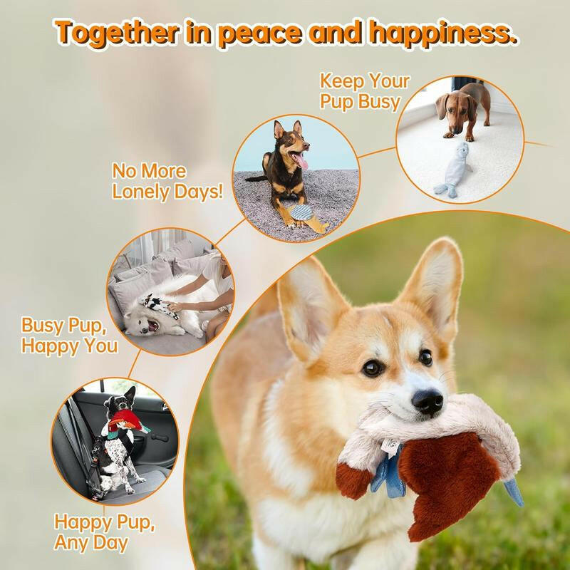 Nocciola 5 PCS Nature'S Call Crinkle Dog Toys, No Stuffing Plush Baby Animals with Squeaker, Tug & Chew Toy for All Breeds, Boredom Relief Puppy Toys