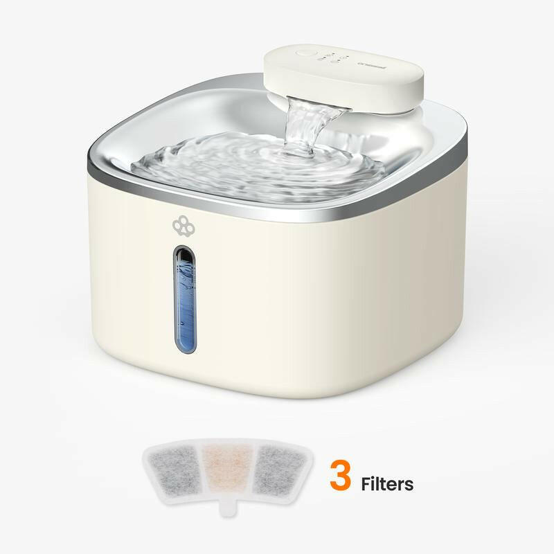 Oneisall Wireless & Stainless Steel Cat Water Fountain, 3.5L/118Oz Automatic Cat Water Fountain,304 Stainless Steel,Cordless & Rechargeable with Motion Sensor and Low Noise