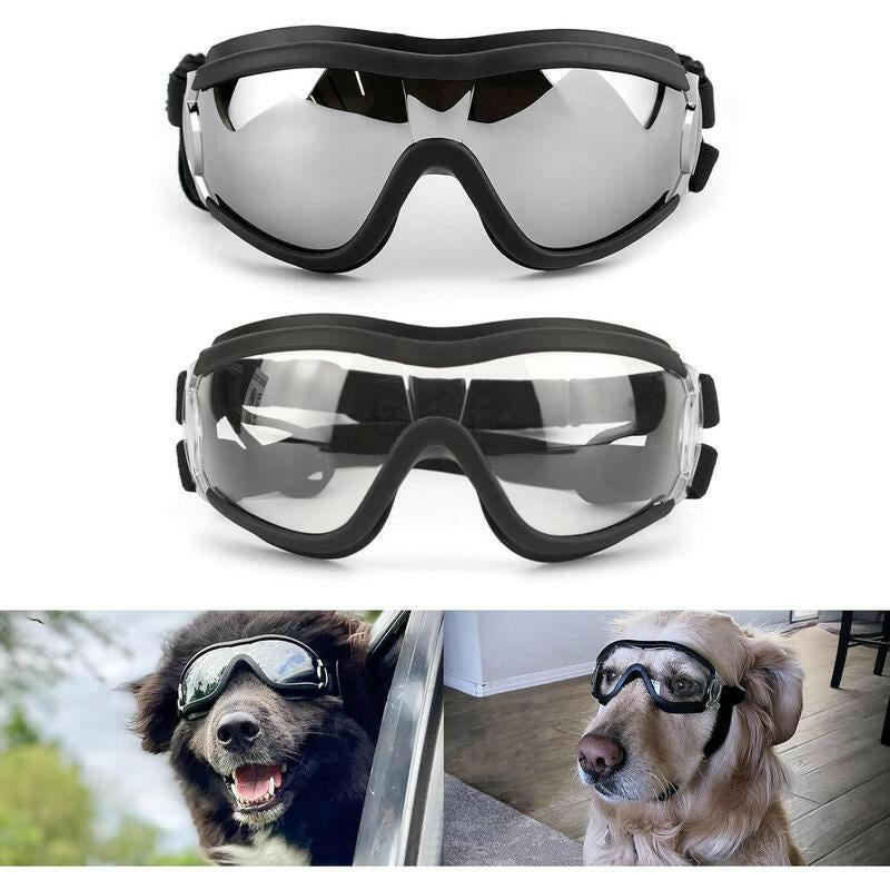 Dog Goggles Large Breed, Large Dog Sunglasses Eye Protection for Dogs Windproof Goggles for Medium Large Dog Riding Biking Driving, Black