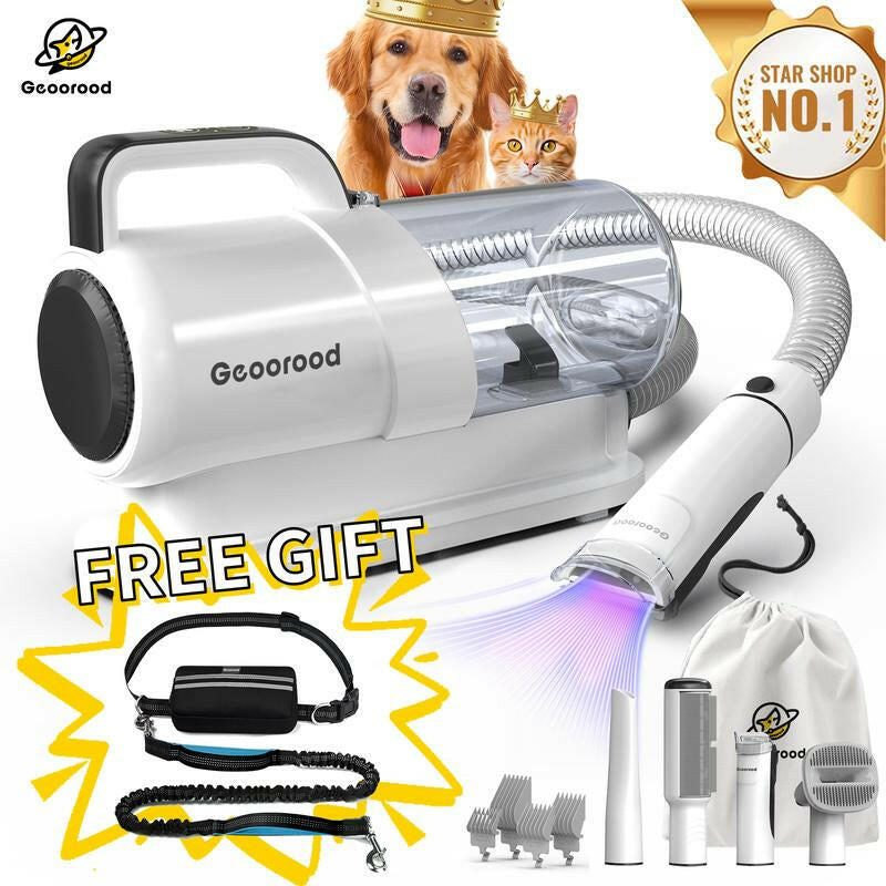 Geoorood Dog Grooming Vacuum Kit with 13000Pa Suction Power & 2.2L Dust Collection for Furry Animal Cleaning #Tiktokshopbacktoschool