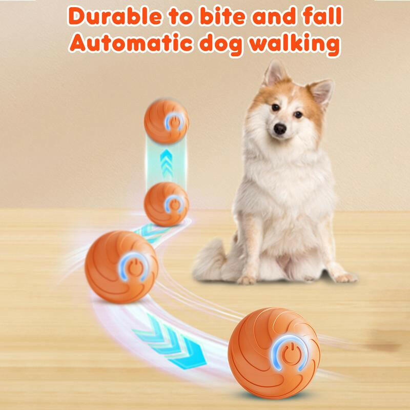 SPOVEN Intelligent Jumping Vibration Interactive Dog Ball, Automatic Sports Bouncing Ball Toy, Suitable for Small/Large Dogs, Durable Resistant Chewing Design, USB Rechargeable