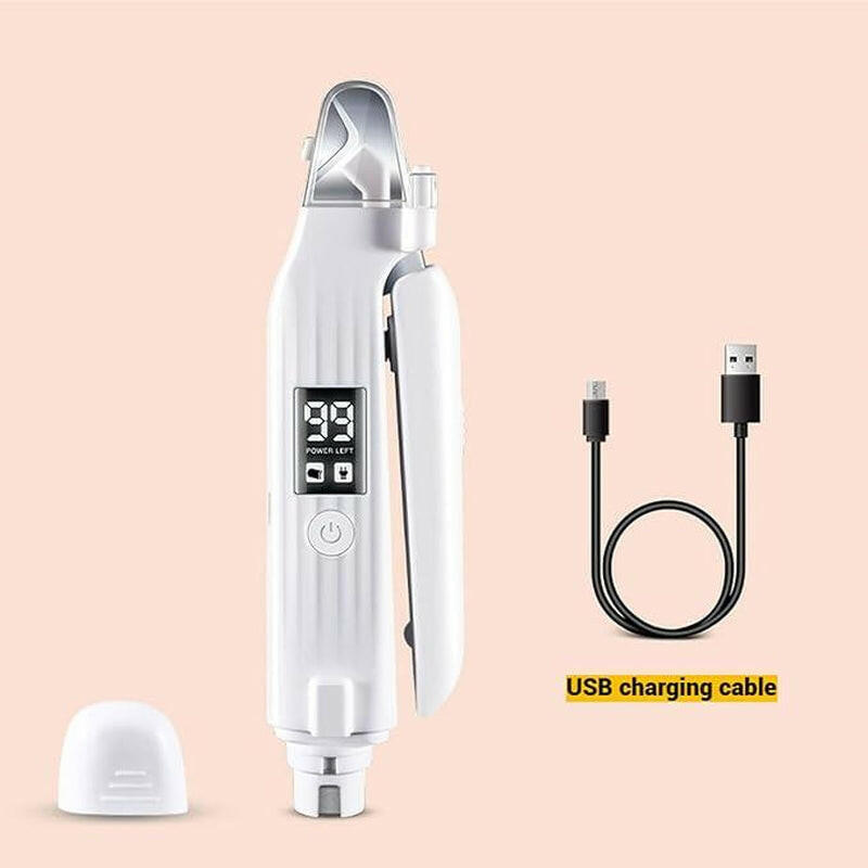 Nail Trimmer,Pet Nail Trimmer,Portable 2 in 1 Dog Cat Electric Nail Clipper with Light,Electric Pets Claw Trimmer,Nail Trimmer with Nail File.