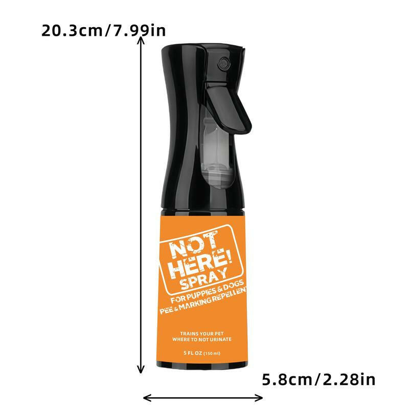 NOT HERE SPRAY - anti Cat & Dog Urine Spray - 5 Fl Oz -No More Marking Spray for Dogs & Cats-Non-Staining Potty Training Spray Fordogs & Cats - Effective Don'T Pee Herespray for Dogs