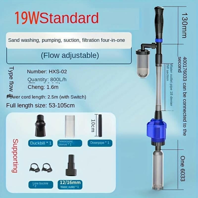 Water Change Sand Washerelectric Suction Deviceautomatic Pumpingsucking Fish Fecescleaning Aquarium Tools