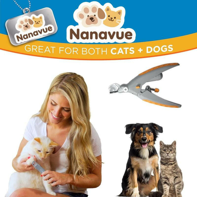 LED Light Pet Nail Clipper- Trimming Cats & Dogs Nails & Claws, 5X Magnification Trimmer, Scissor Safe, Vets Recommended Grooming Trimming Tool Pet