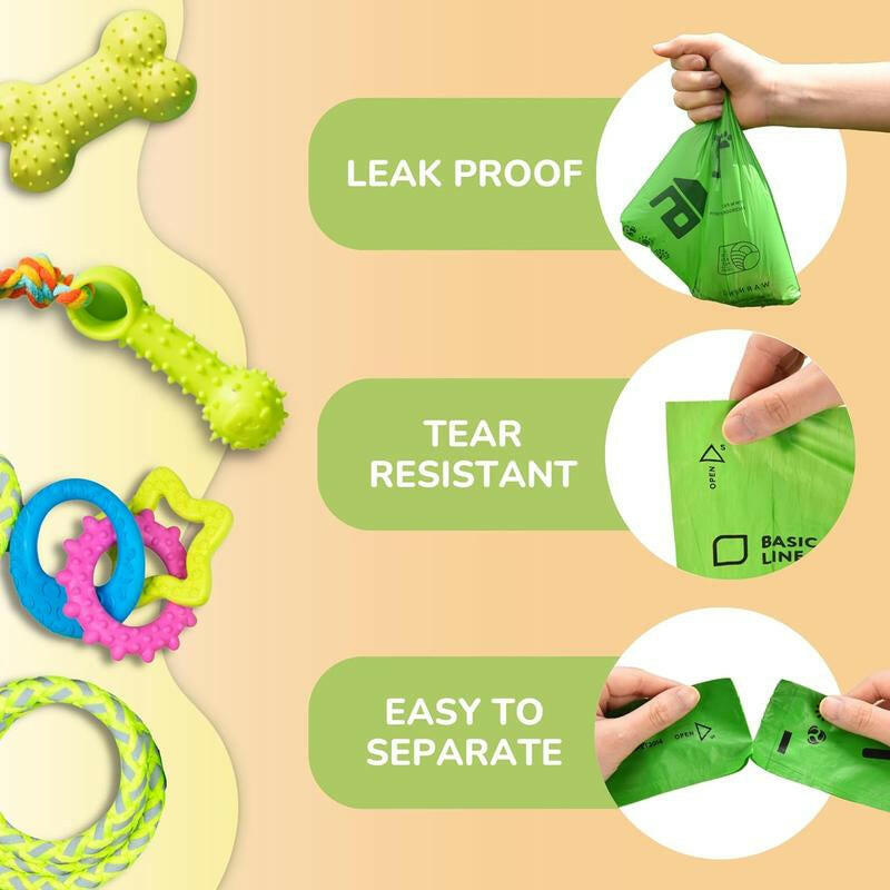 Pet N Pet 720 Count Unscented Dog Poop Bags, 38% Plant-Based & 62% PE + 100% Plant-Based Hypoallergenic Dog Wipes, 100 Count