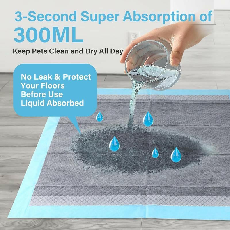 Super-Absorbent Waterproof Dog & Cat and Puppy Pet Training Pad, Housebreaking Pet Pad, 100-Count Small-Size