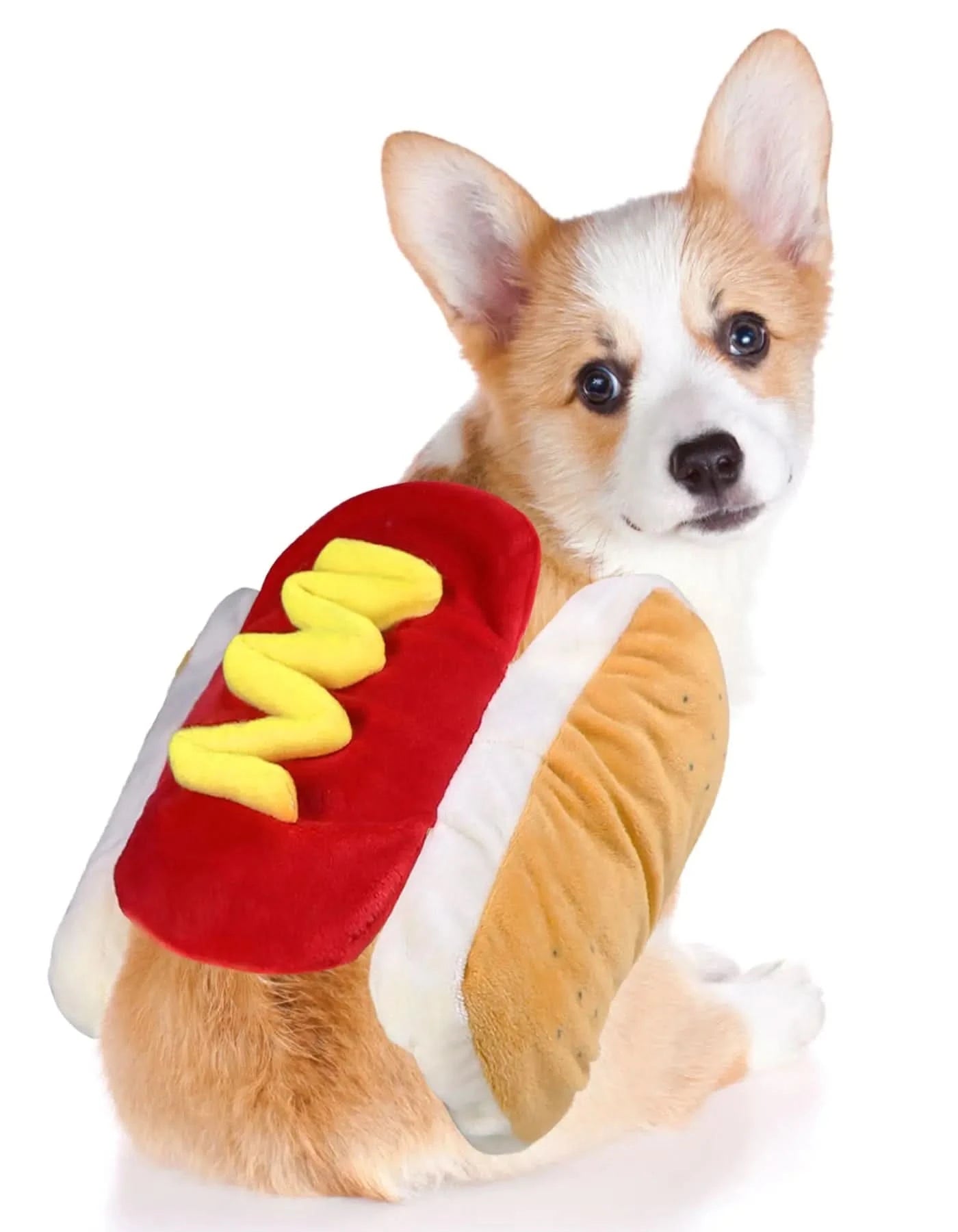 GOYOSWA Dog Hot Dog Costume Dog Halloween Costumes Pet Hot Dog Costume Funny Dog Costume for XS Small Medium Dogs Cats Pets (Small) - Pets Best shop
