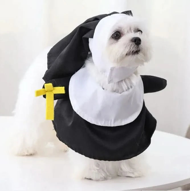 Pet Halloween Costume: Nun Dress - Pets Best shop