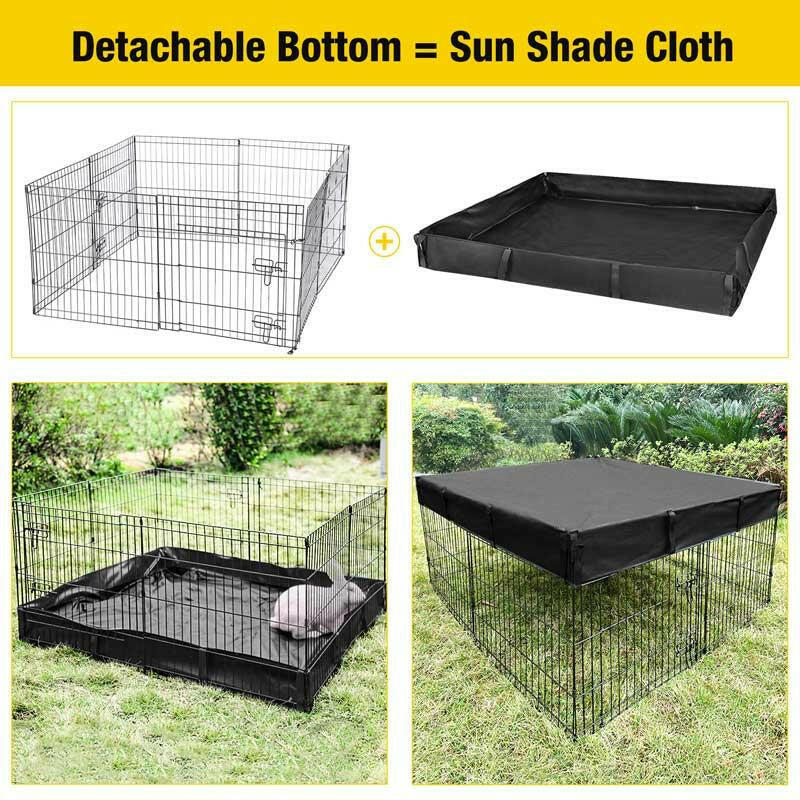 【On Sale】Aivituvin-Air71 Bunny Playpen| Guinea Pig Playpen with Floor,Petlife,Dog Playpen,Rabbit Playpen,Dog Crate,Metal Pet Fence with Pad