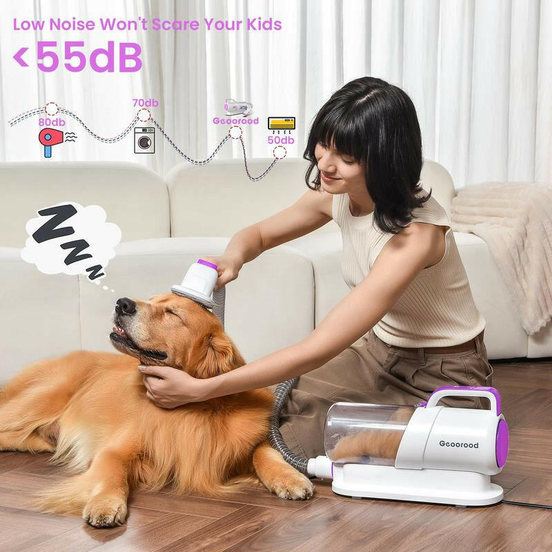 Geoorood Dog Grooming Vacuum Kit with 13000Pa Suction Power & 2.2L Dust Collection for Furry Animal Cleaning #Tiktokshopbacktoschool
