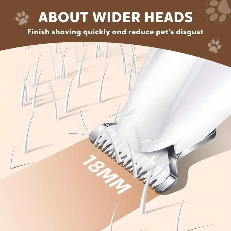 2025 New Pet Paw Trimmer 1Pack Rechargeable Quiet Hair Trimmer for Pets Professional Pet Grooming Kit - Cordless Waterproof Clippers with LED for Precision Trimming Ideal for Home Grooming Pet Hair