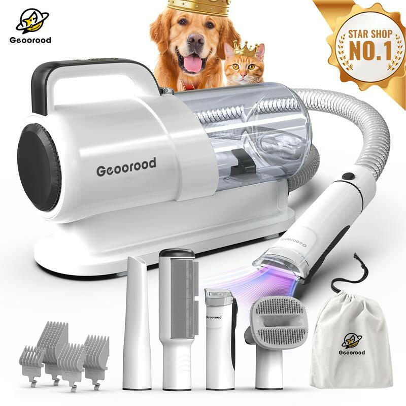 Geoorood Dog Grooming Vacuum Kit with 13000Pa Suction Power & 2.2L Dust Collection for Furry Animal Cleaning #Tiktokshopbacktoschool