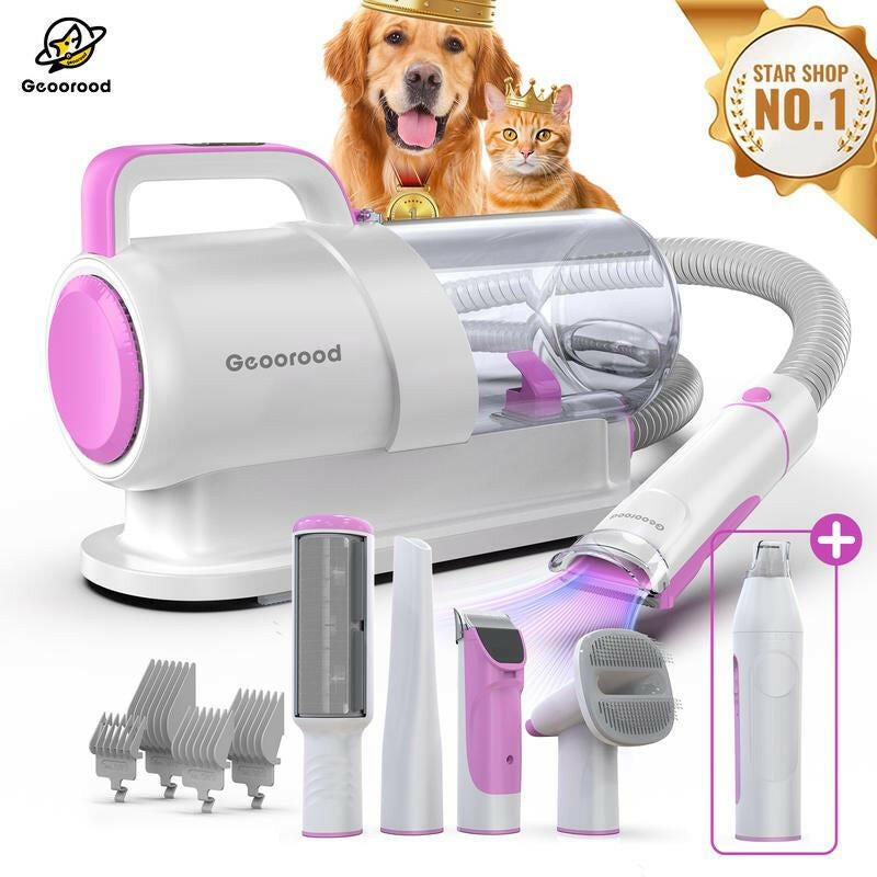 Geoorood Dog Grooming Vacuum Kit with 13000Pa Suction Power & 2.2L Dust Collection for Furry Animal Cleaning #Tiktokshopbacktoschool