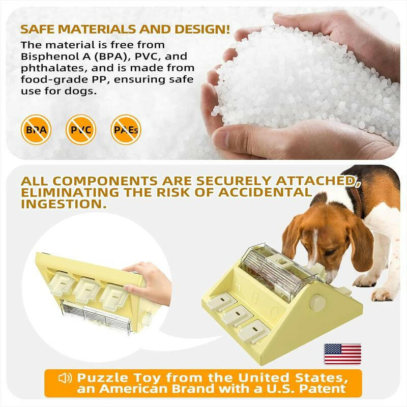 KADTC Paw-Activated Rolling Puzzle Game Toy Level 2 in 1 Treat Toys Capacity 16.4-14Oz Slow Feeder Adjustable Interactive Food Dispenser for Medium/Large Dogs Brain Mental Stimulation and Healthy Eating