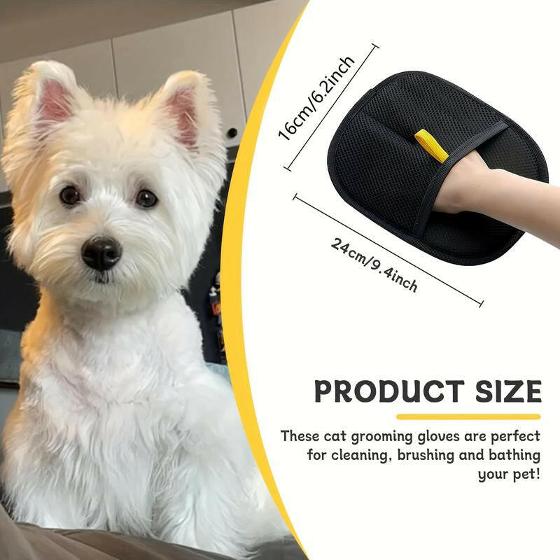 Gloves for Removing Pet Hair and Fluff - Featuring a Dual Brush Design, Specifically Designed for Cleaning Cat Hair, Reusable, Enhancing Comfort and Cleanliness in Your Home