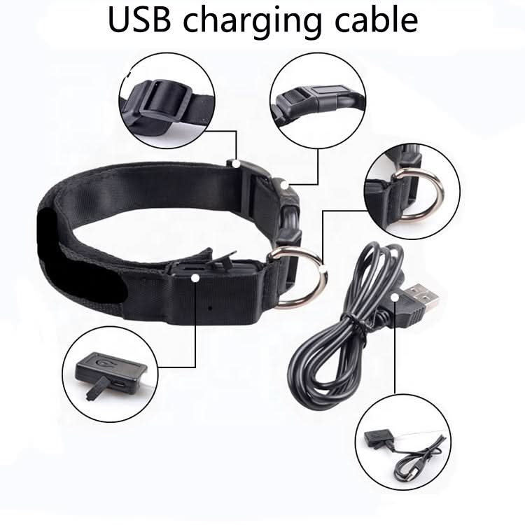 USB RECHARGEABLE LED PET DOG COLLAR - Pets Best shop