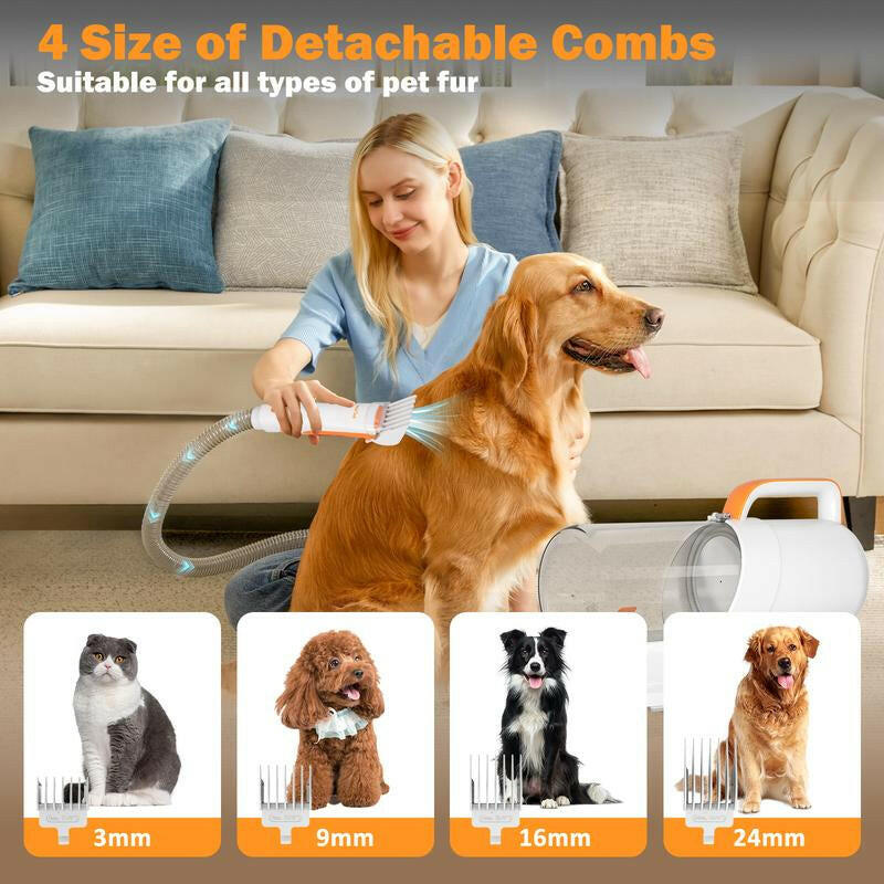 PAWING Grooming Vacuum, Dog Vacuum Brush for Shedding Grooming, Dog Hair Vacuum Groomer, 5-In-1 Pet Grooming Kit for Cat Dog, Pet Products