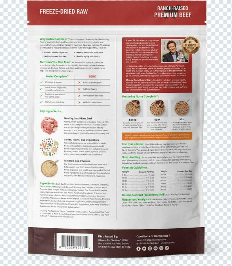 Ultimate Pet Nutrition - Nutra Complete Beef
