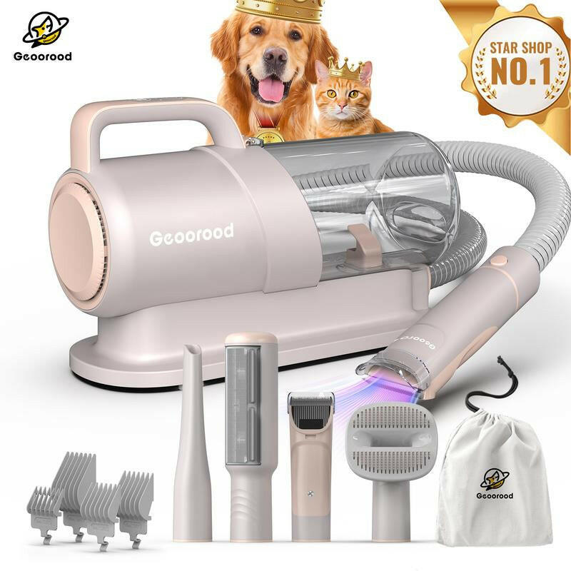 Geoorood Dog Grooming Vacuum Kit with 13000Pa Suction Power & 2.2L Dust Collection for Furry Animal Cleaning #Tiktokshopbacktoschool