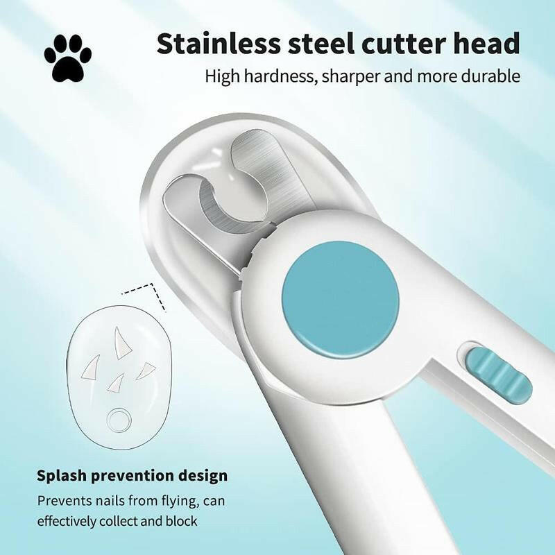 Dog Cat Nail Clippers and Trimmer Free Nail File Clippers with LED Light to Avoid Over-Cutting Nails