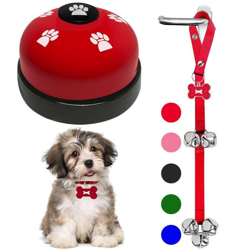 2-Pack Dog Door Bells for Effective Potty Training - Puppy Doorbell Jingle for Convenient Outdoor Access - Pet Accessories