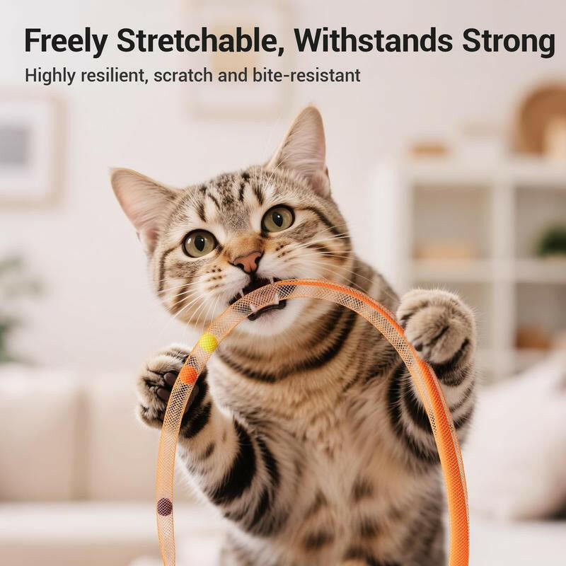 Potaroma Interactive Cat Toy with Motion Sensor, Chirping Sound – Funny Grenade Design with Mesh Tail, Rechargeable Smart Rolling Ball for Bored Indoor Kittens & Adult Cats 3 Inches