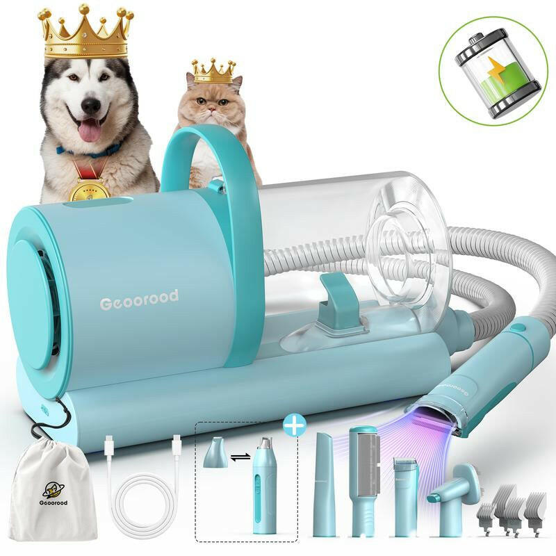 Geoorood Dog Grooming Vacuum Kit with 13000Pa Suction Power & 2.2L Dust Collection for Furry Animal Cleaning #Tiktokshopbacktoschool
