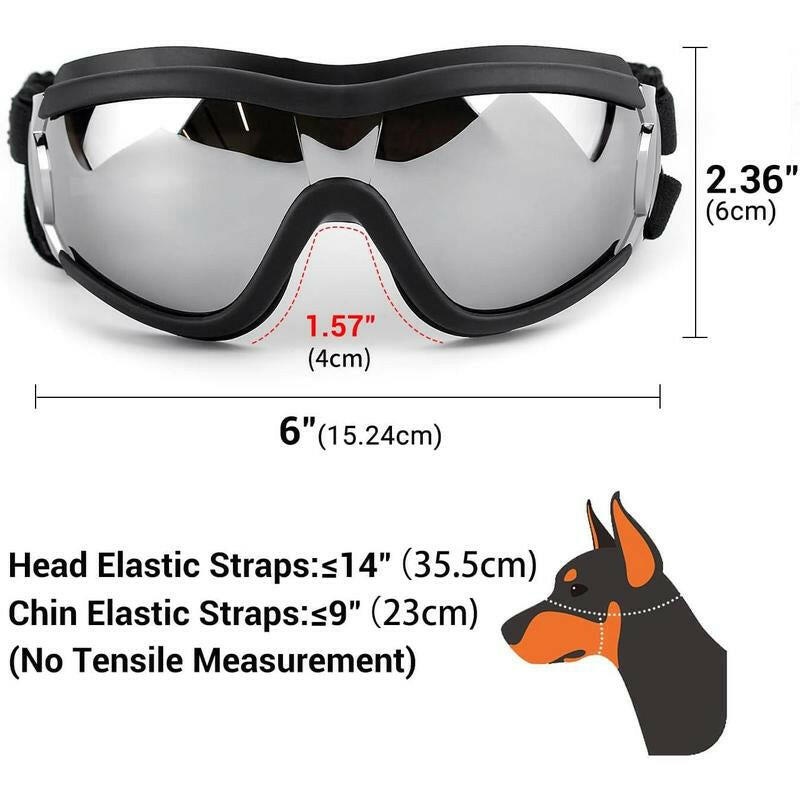 Dog Goggles Large Breed, Large Dog Sunglasses Eye Protection for Dogs Windproof Goggles for Medium Large Dog Riding Biking Driving, Black