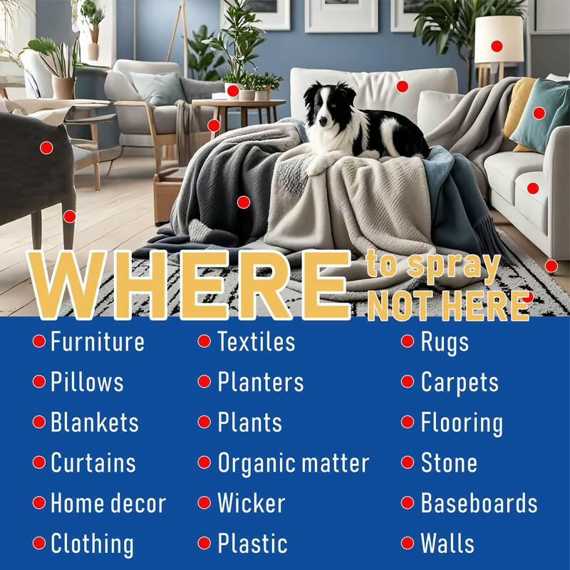 NOT HERE SPRAY - anti Cat & Dog Urine Spray - 5 Fl Oz -No More Marking Spray for Dogs & Cats-Non-Staining Potty Training Spray Fordogs & Cats - Effective Don'T Pee Herespray for Dogs