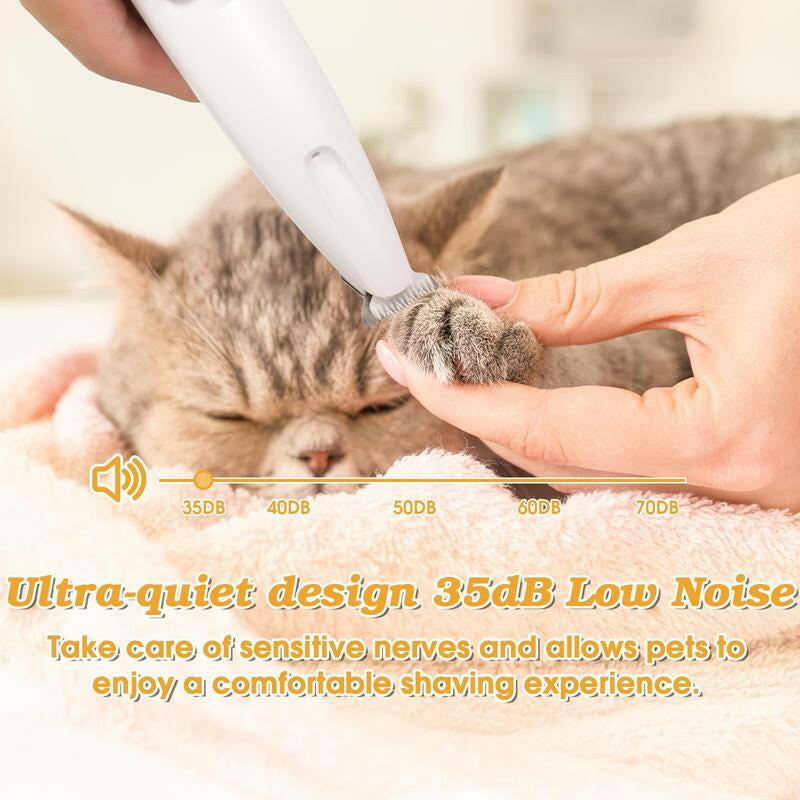 2025 New Pet Paw Trimmer 1Pack Rechargeable Quiet Hair Trimmer for Pets Professional Pet Grooming Kit - Cordless Waterproof Clippers with LED for Precision Trimming Ideal for Home Grooming Pet Hair