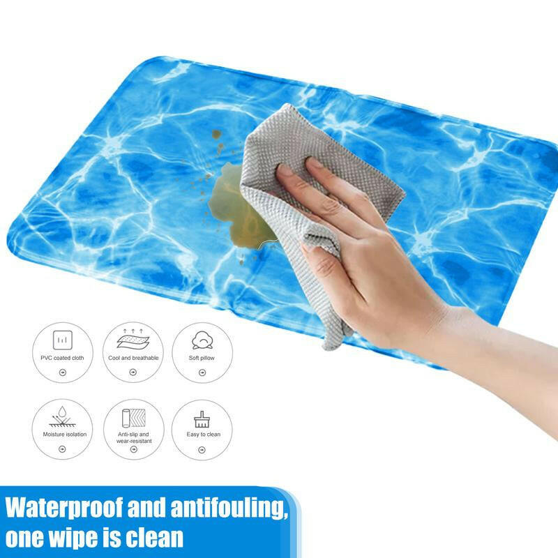 2025 Summer Pet Cooling Pad - Eco-Friendly Large Dog & Cat Cooling Mat for Beds, Crates & Outdoor Use | Portable, Waterproof, Non-Shedding & Durable for Travel, Camping & Hot Days