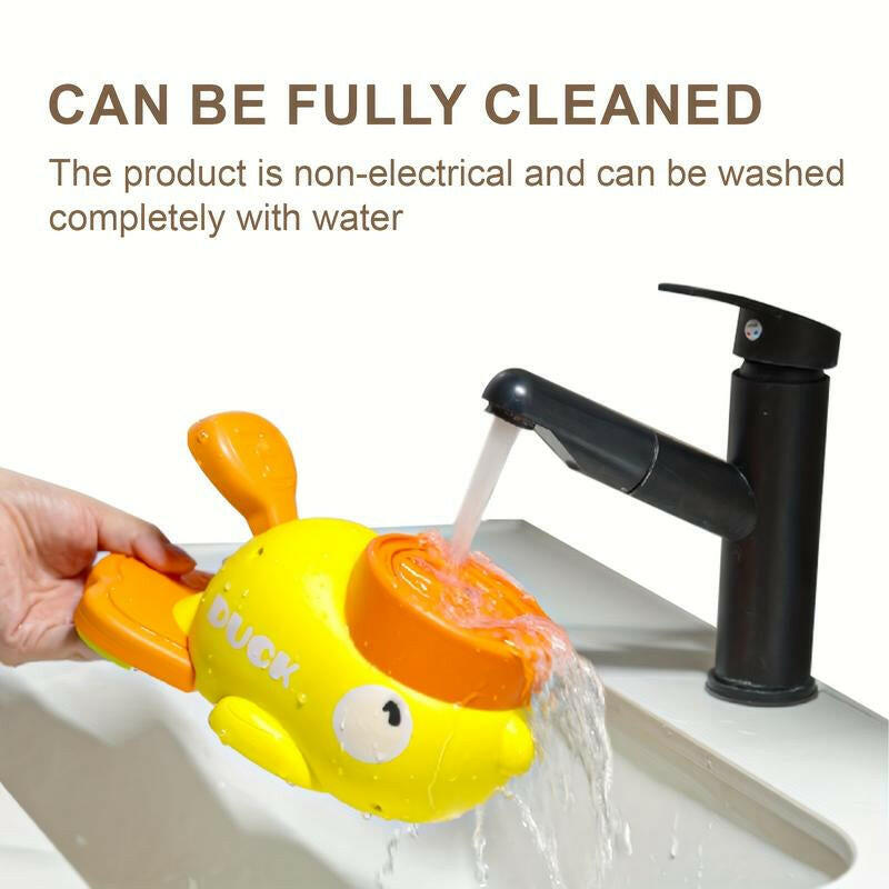 Interactive Duck-Shaped Pet Feeder Toy for Dogs & Cats - Durable Plastic Puzzle Feeder with Orange Beak Foot Design, Battery-Free